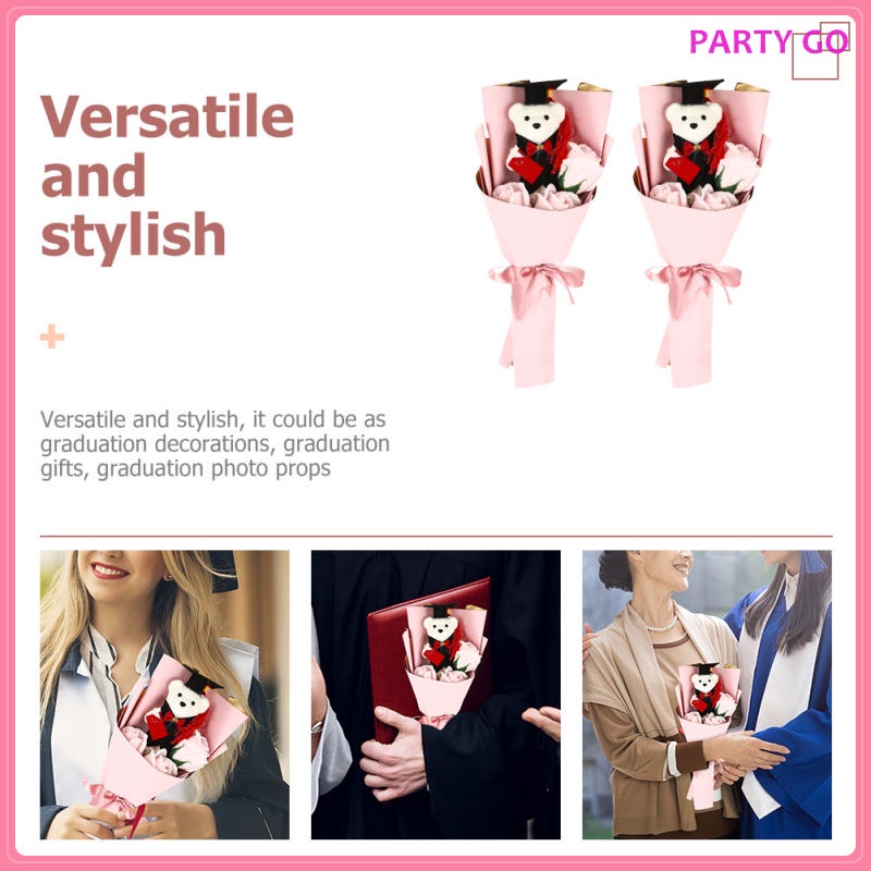 Bộ 2 Gấu Bông Hình Hoa Hồng Đáng Yêu