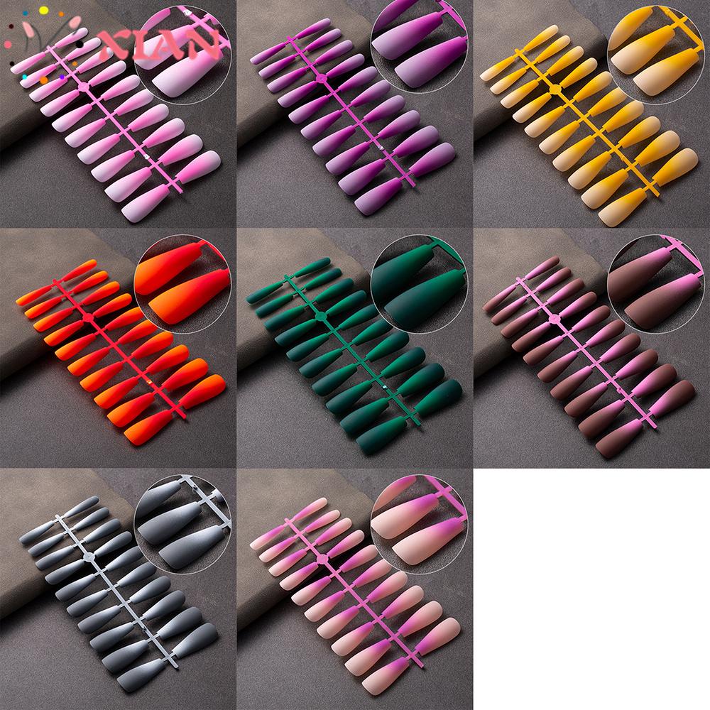 XIANTIN Bộ 20 Móng Tay Giả Che Phủ Toàn Diện Màu Gradient Thời Trang