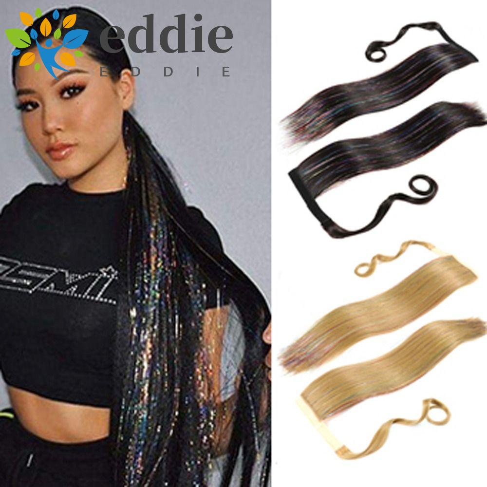 Tóc Giả Đuôi Ngựa Thẳng Dài 26EDIE Màu Đen Bằng Sợi Tổng Hợp Chất Lượng Cao Cho Nữ