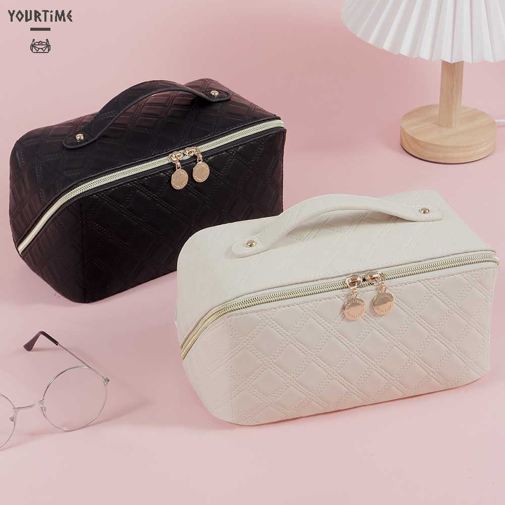 Túi Da PU Đựng Mỹ Phẩm Đa Năng Đính Kim Cương Cho Nữ