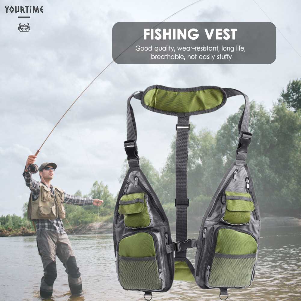 Áo Câu Cá Không Tay Bằng Vải Oxford 600D Thoáng Khí Trọng Lượng Nhẹ