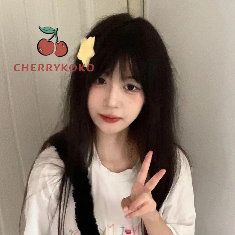🍒🍒CHERRYKOKO  SANRIO Kẹp Tóc Hình Ngôi Sao Phối Lông Phong Cách Hàn Quốc Dễ Thương Cho Bé Gái