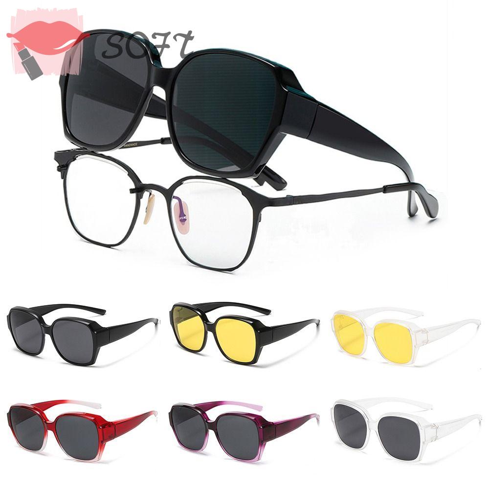 Kính Chống Nắng Chống Tia UV Dáng Vuông Mềm Phù Hợp Cho Lái Xe