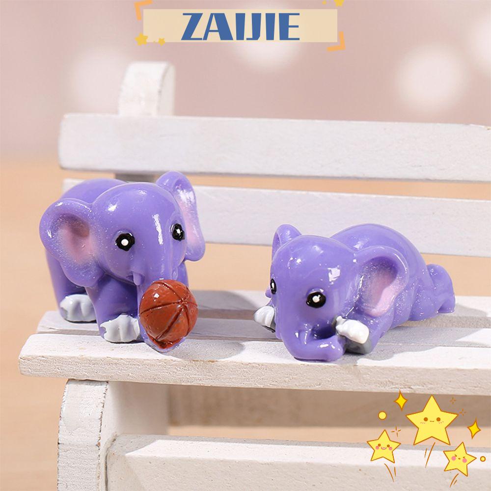 Mô Hình Chú Voi Mini Bằng Resin Để Bàn Trang Trí Nhà Cửa 24 Cái