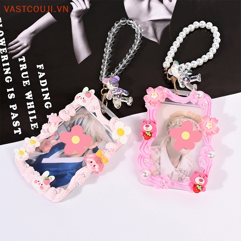 Móc Khóa Điện Thoại Trong Suốt Hình Gấu VASTJI