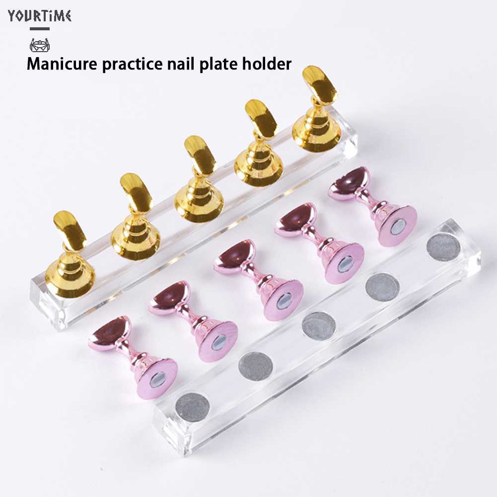 Giá Đỡ Trưng Bày Móng Tay Giả Từ Tính Bằng Acrylic Tiện Dụng