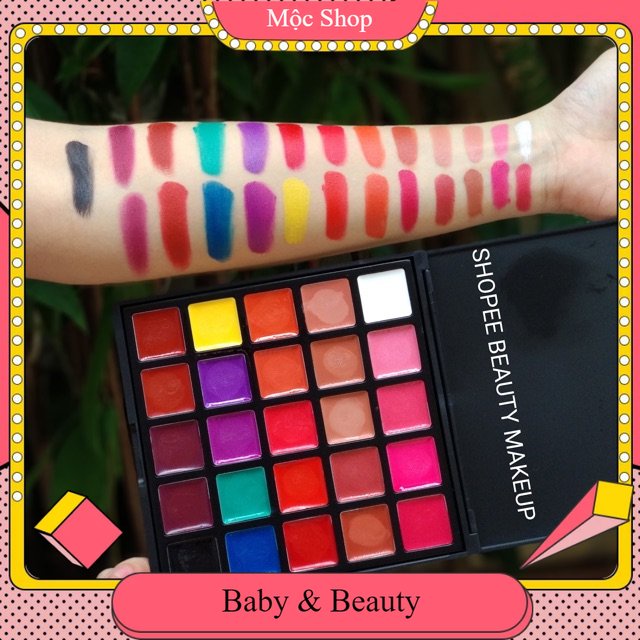 BẢNG SON MÀU TRỘN ĐỦ TONE 25 MÀU