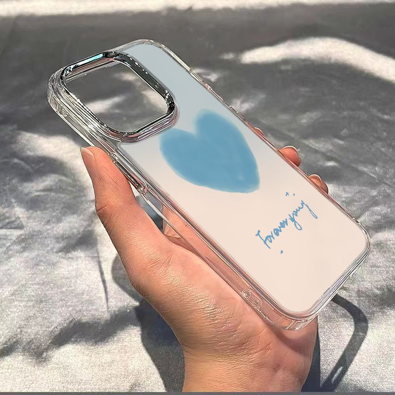 ✅Ốp Điện Thoại Mềm Chống Sốc Màu Xanh Dương Nhạt Đơn Giản Cho Iphone 12 14pro 11max 1378