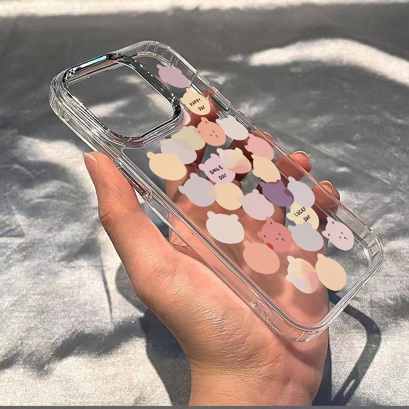 ✅Ốp Điện Thoại Mềm Chống Sốc In Hình Đầu Gấu Cho Iphone 14pro 11 12138 / max 7 Lbj 14pro