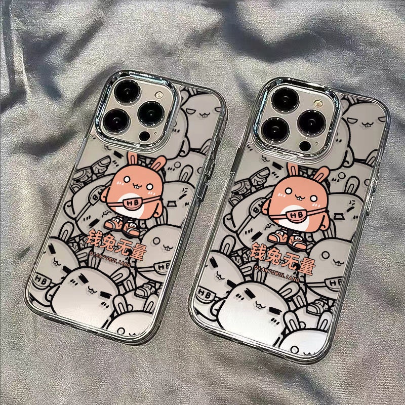 ✅Ốp Điện Thoại Mềm Chống Sốc In Hình Thỏ Đơn Giản Cho Iphone 13 11 7 8 Plus 12 / 14 Pro