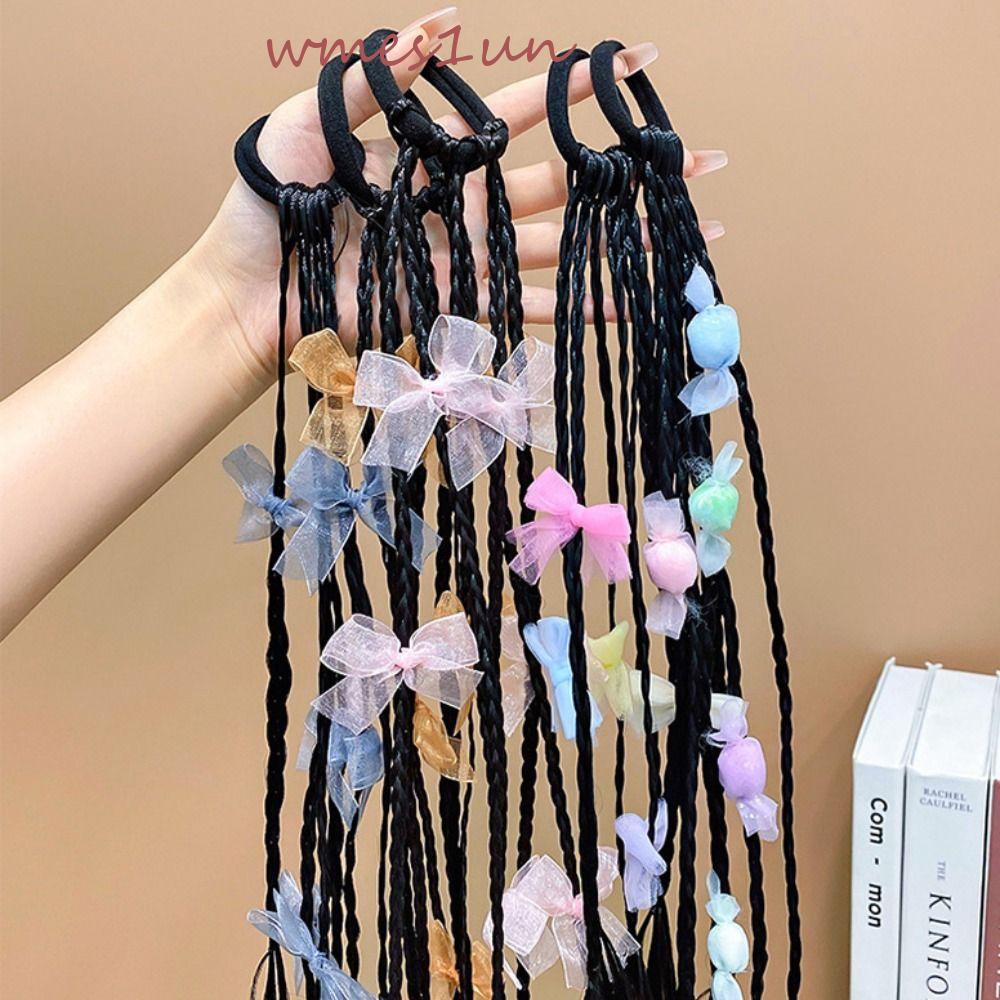 Tóc Giả Thắt Bím Co Giãn Chịu Nhiệt 15H Họa Tiết Hoạt Hình Xinh Xắn Cho Bé Gái