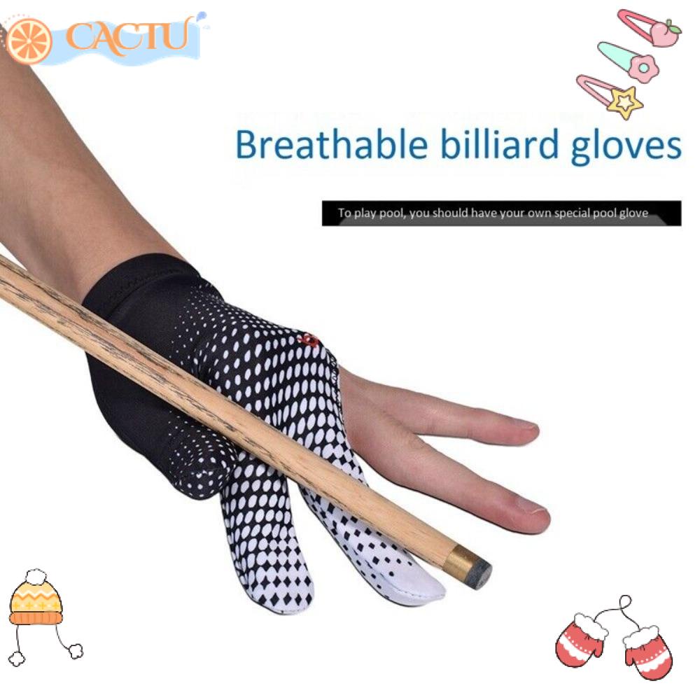 CACTU Găng Tay 3 Ngón Chống Trượt Dùng Để Chơi Bida