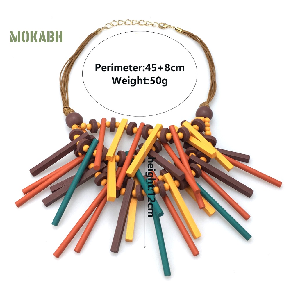 [Mok Abh] Vòng Cổ Kết Hạt Gỗ Châu Phi