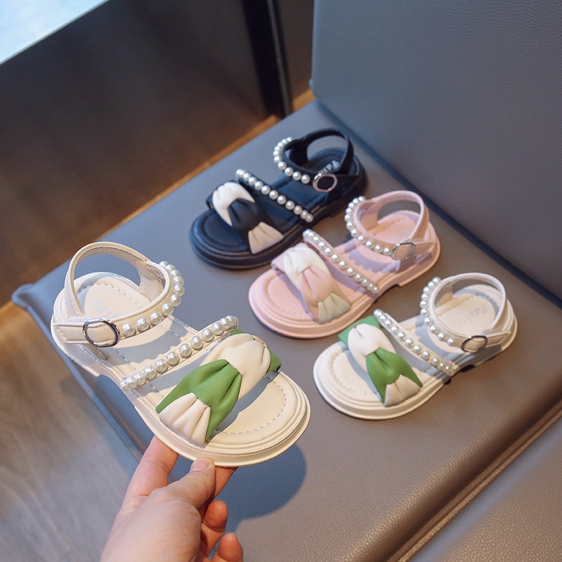 Xăng đan Đế Mềm Thoáng Khí Phong Cách Roman Cho Bé Gái