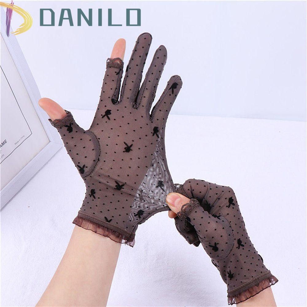 Danilo Găng Tay Lái Xe Chống Nắng Chống Trượt Màu Trơn Có Thể Chạm Màn Hình Cảm Ứng