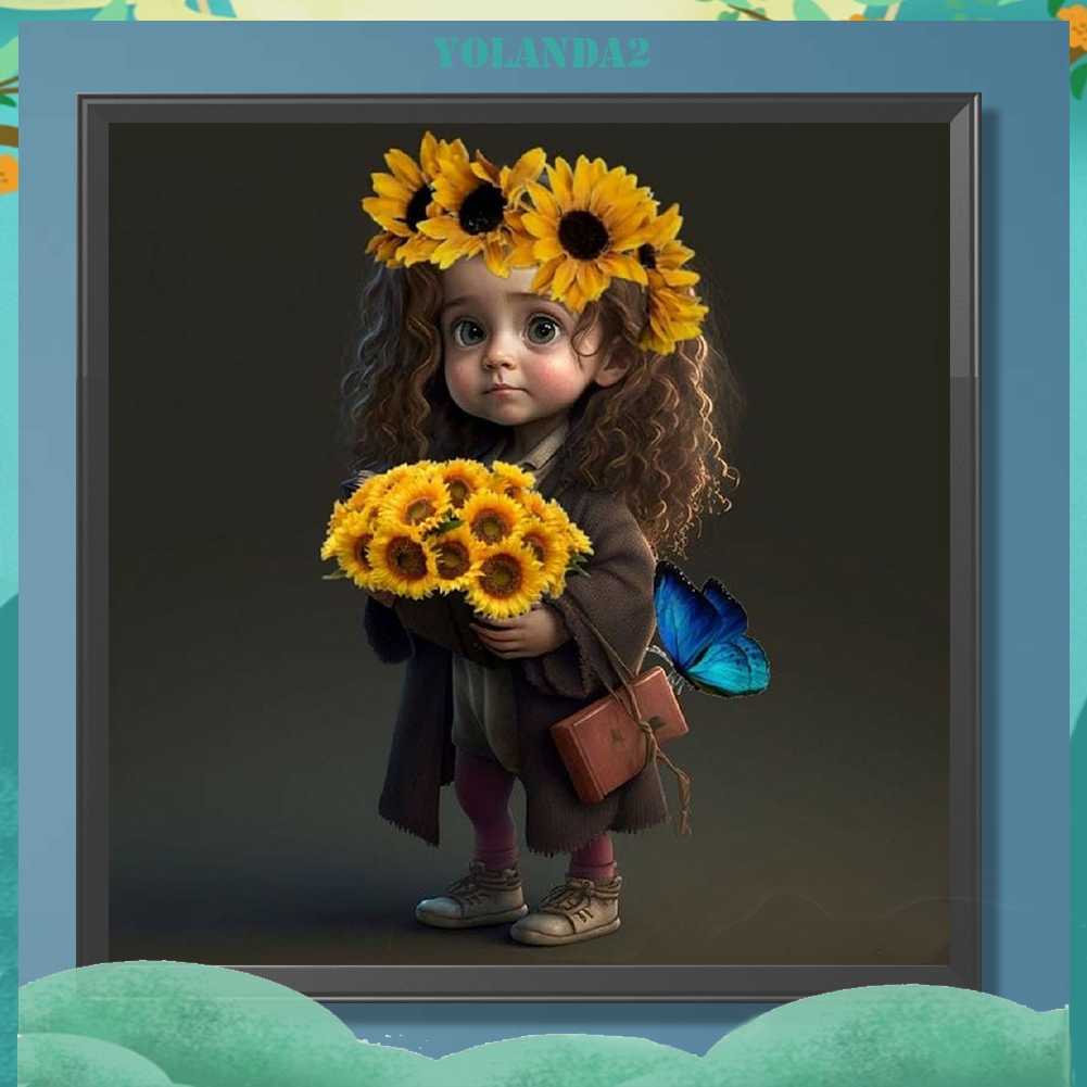 Tranh Đính Đá Kim Cương Toàn Bộ 5D DIY Hình Vẽ Cô Gái Trang Trí Nhà Cửa