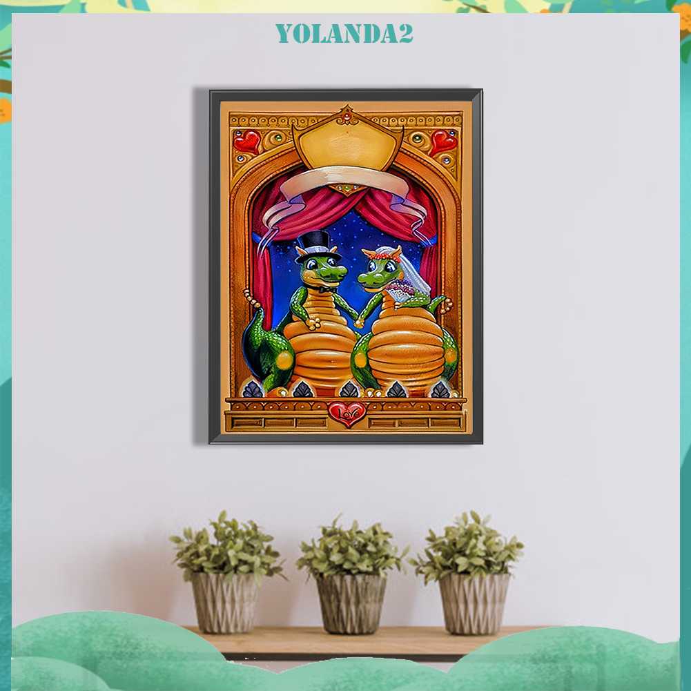 Tranh Đính Đá Kim Cương Toàn Bộ 5D DIY Hình Vẽ Khủng Long