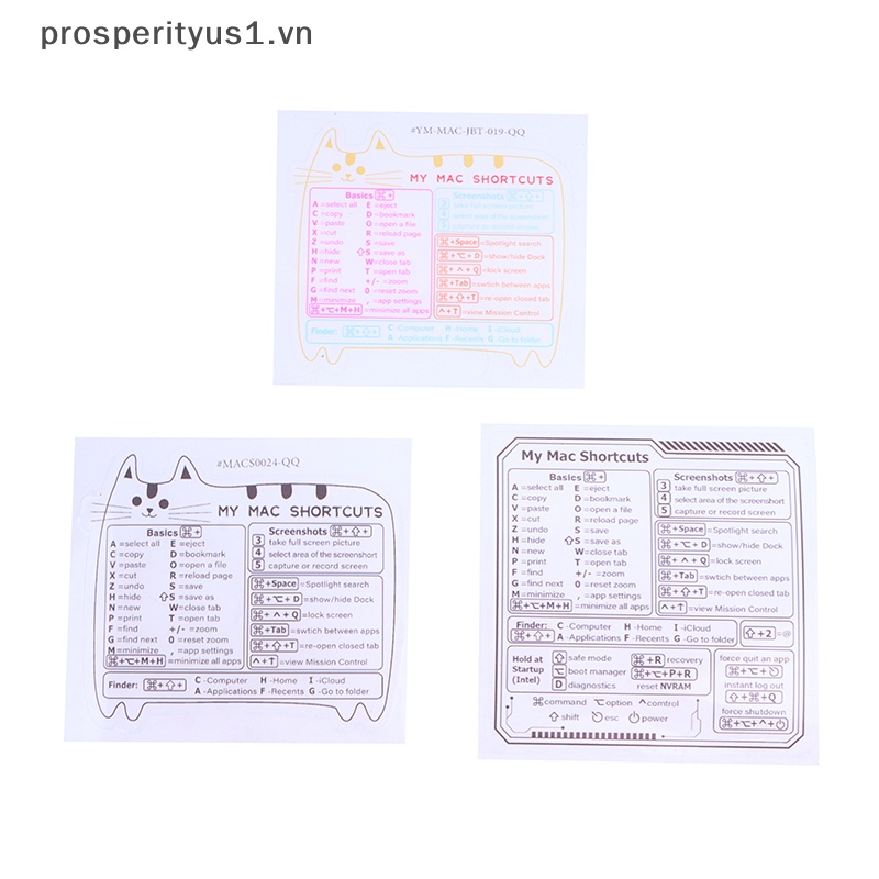 [prosperityus1] Miếng Dán Bàn Phím Tắt Máy Tính Tự Dính Cho Windows PC Laptop