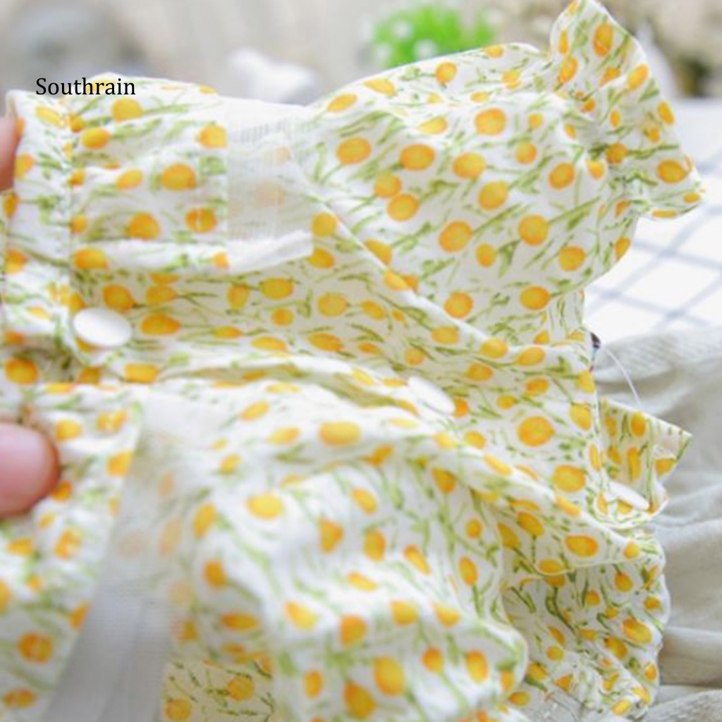 Đầm Hai Dây In Hoa Thân Thiện Với Làn Da Thời Trang Mùa Hè Cho Cún Cưng