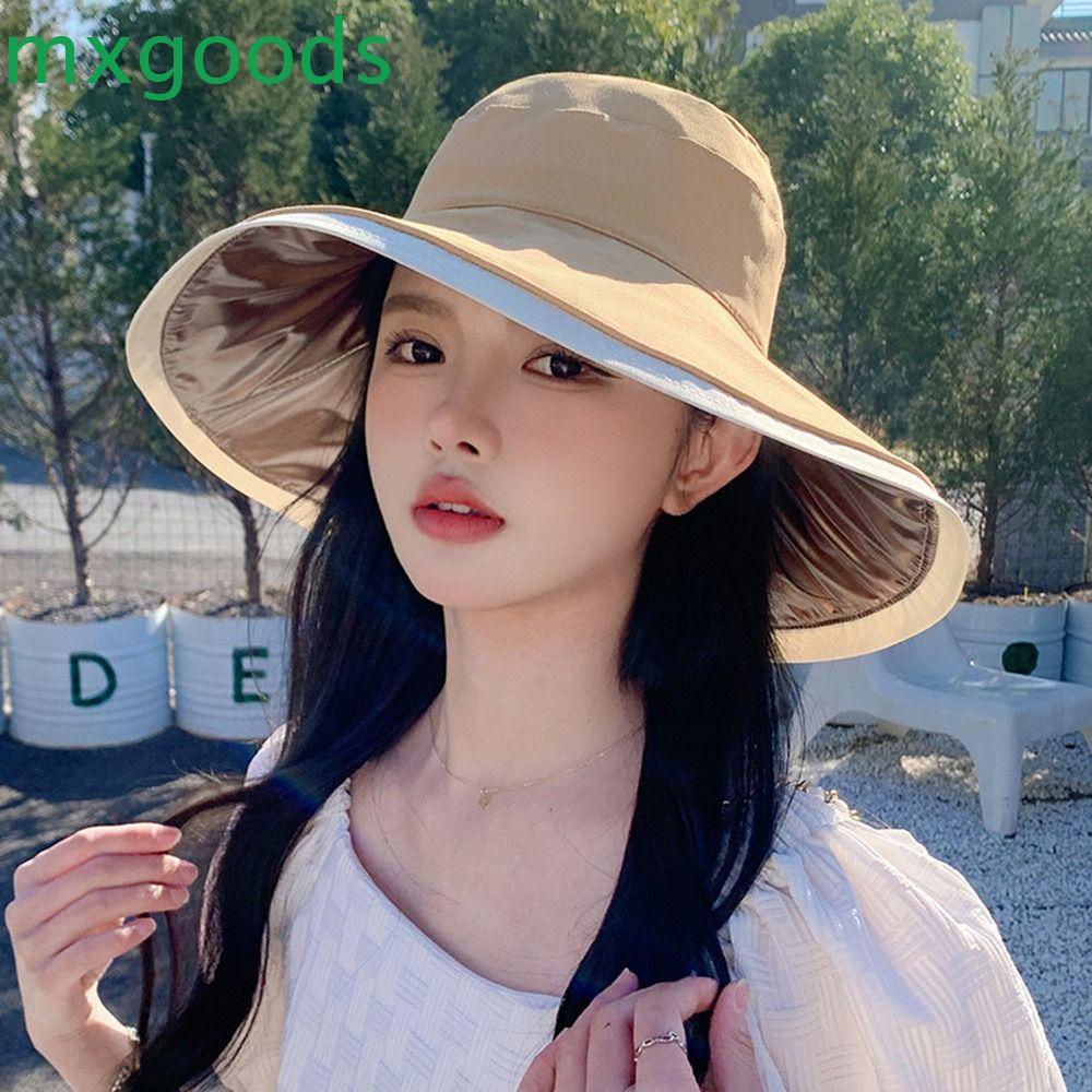 Mũ Tai Bèo Rộng Vành Màu Trơn Chống Tia UV Thời Trang Đi Biển Mùa Hè