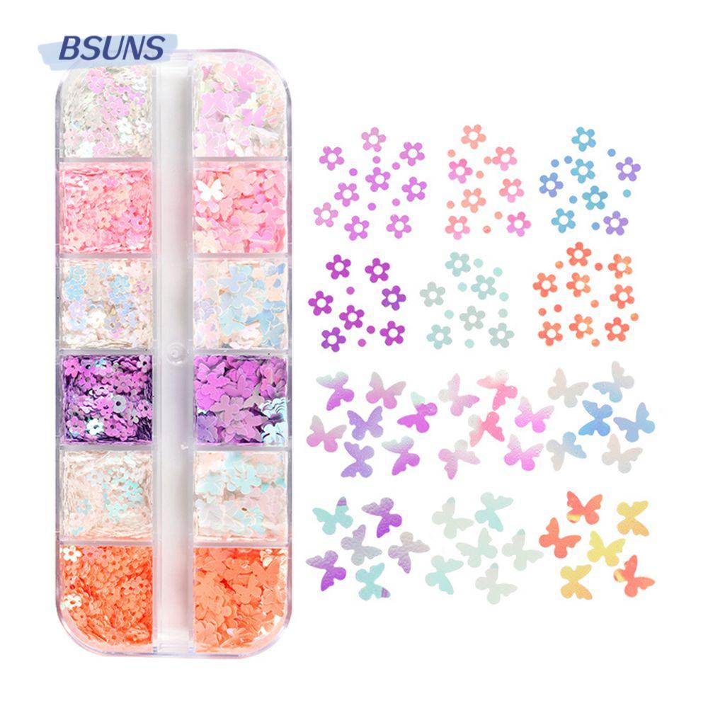 Hộp Kim Tuyến 12 Ngăn Trang Trí Móng Tay Thời Trang Chủ Đề Giáng Sinh