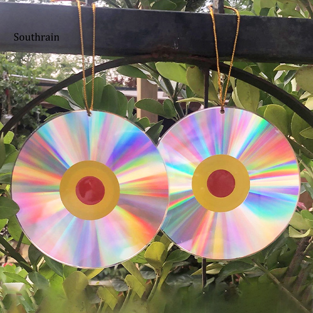 Đĩa Đuổi Chim Hình Đôi Mắt Phản Quang Chuyên Nghiệp Chống Chim Chóc Mắt Đỏ Hiệu Quả Mạnh Mẽ Cho Sân Vườn