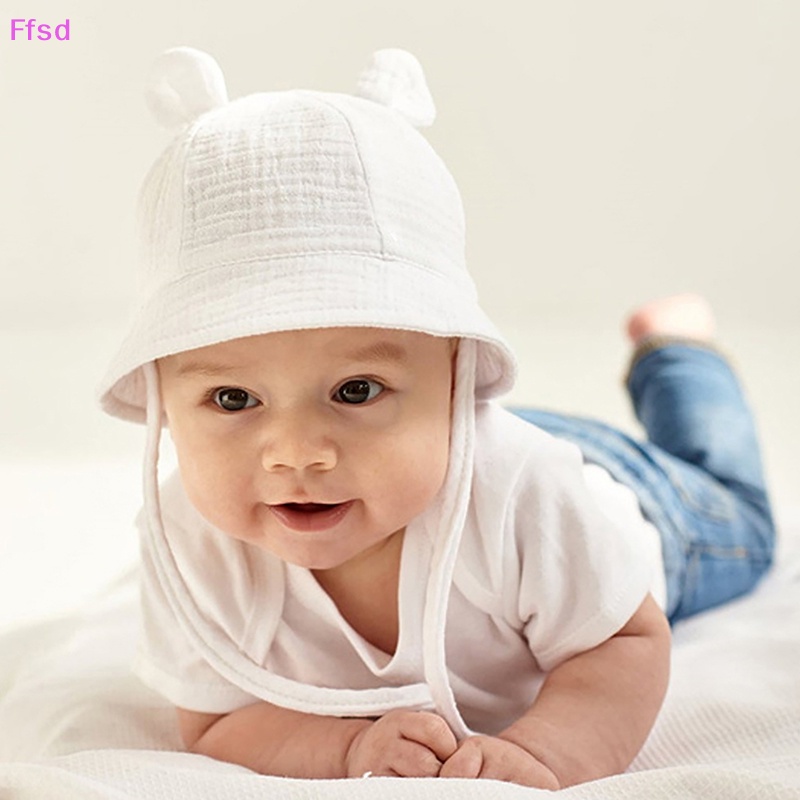 Nón Tai Gấu Chống Nắng Đi Biển Mùa Hè Cho Bé Sơ Sinh 3-12 Tháng