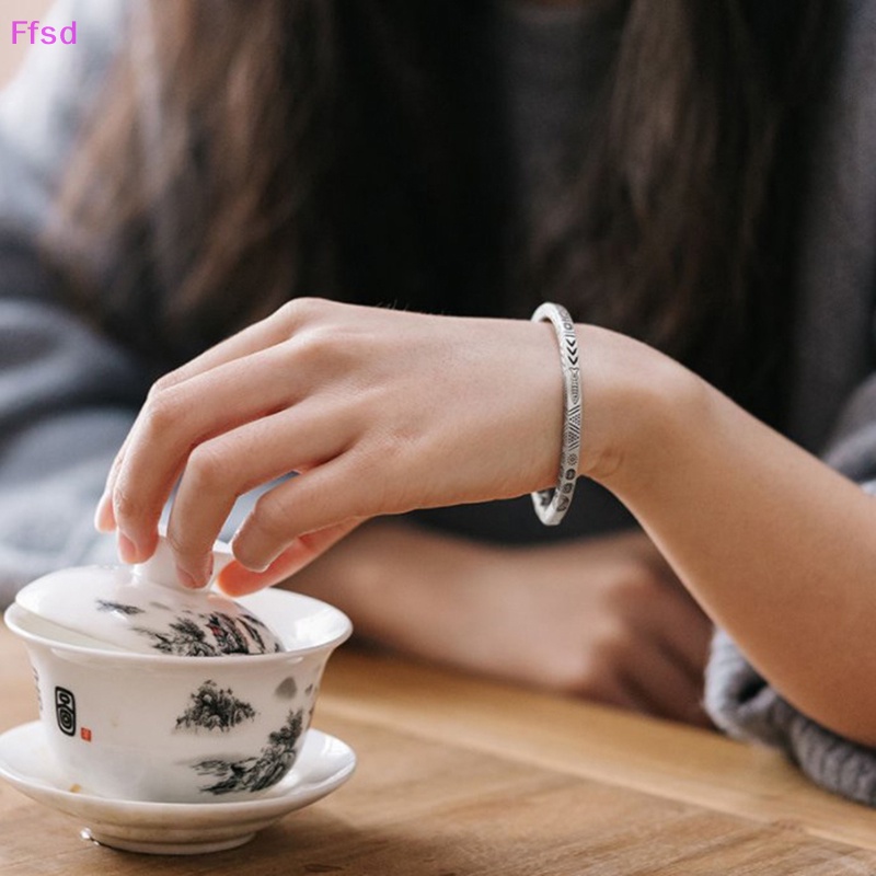 {Ffsd} Vòng Đeo Tay Dạng Xoắn Nhỏ Màu Bạc Hình Cá Phong Cách Boho Thời Trang Thường Ngày Cho Nam Và Nữ