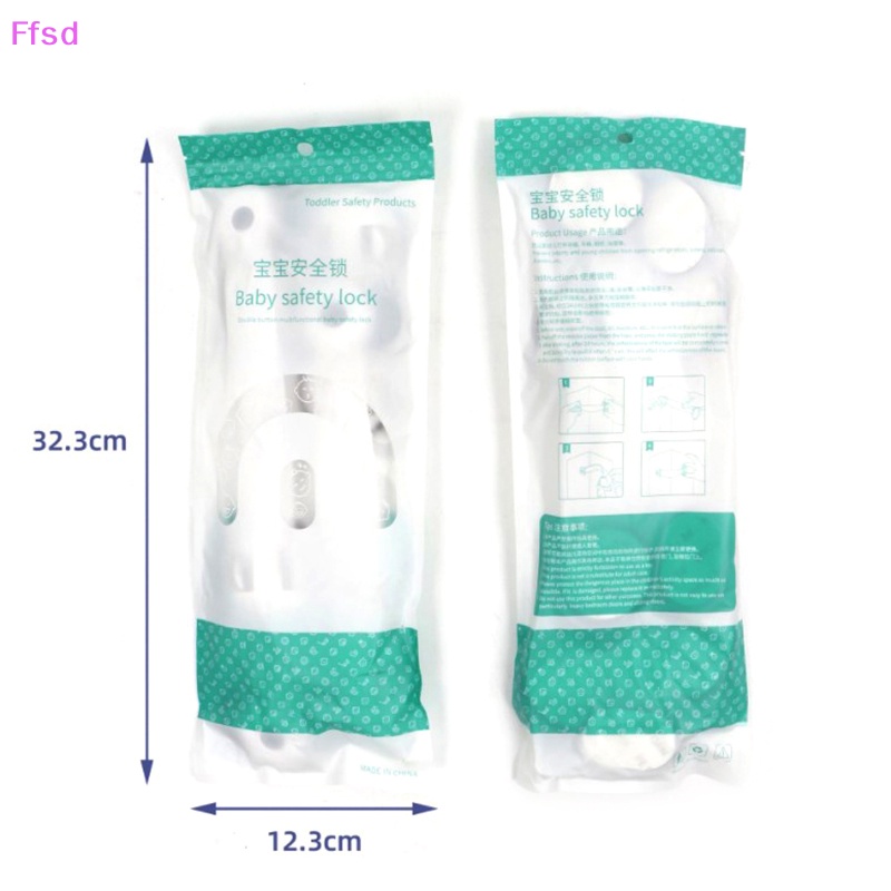 1 Khóa Cửa Tủ Lạnh / Ngăn Kéo Tủ Lạnh Bằng Nhựa Chống Kẹp Đa Năng Bảo Vệ An Toàn Cho Bé