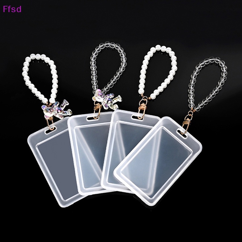 {Ffsd} Ốp Điện Thoại Trong Suốt Đính Hạt Pha Lê Hình Tai Nghe / Gấu Có Móc Khóa