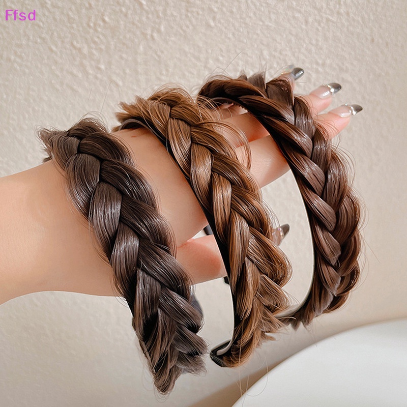 Băng Đô Bện Tóc Giả Thắt Bím Xương Cá Thủ Công Chống Trượt * Hàng Bán Chạy {Ffsd}