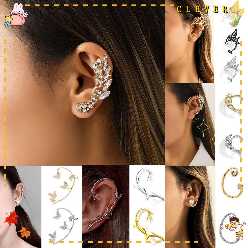 Khuyên Đeo Vành Tai Không Xỏ Họa Tiết Hình Học Thời Trang Cho Nữ