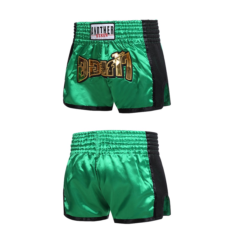 Quần Ngắn Tập Boxing / Muay Thái Phối Lưới Thêu Họa Tiết Phong Cách Mới Cho Nam / Nữ