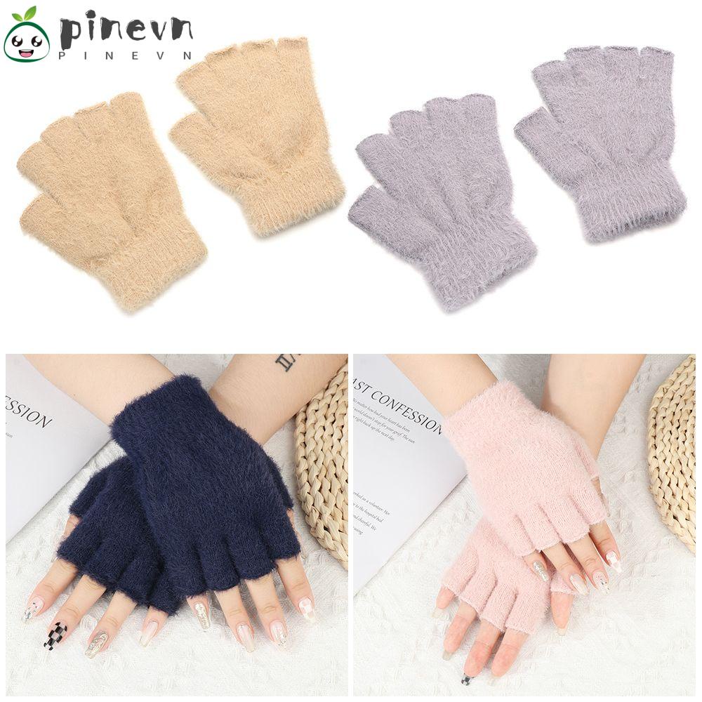 1 Đôi Găng Tay Hở Ngón Co Dãn Màu Sắc Thời Trang