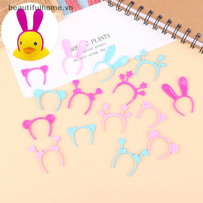 Set 5 Băng Đô Tai Thỏ / Mèo / Gấu Mini 30cm Cho Búp Bê