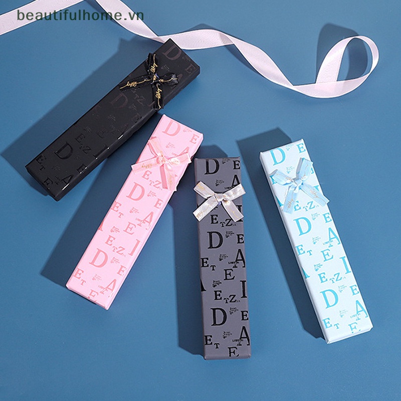 Bộ 3 Hộp Đựng Trang Sức Giấy Các Tông Hình Chữ Nhật Kèm Mút Bên Trong