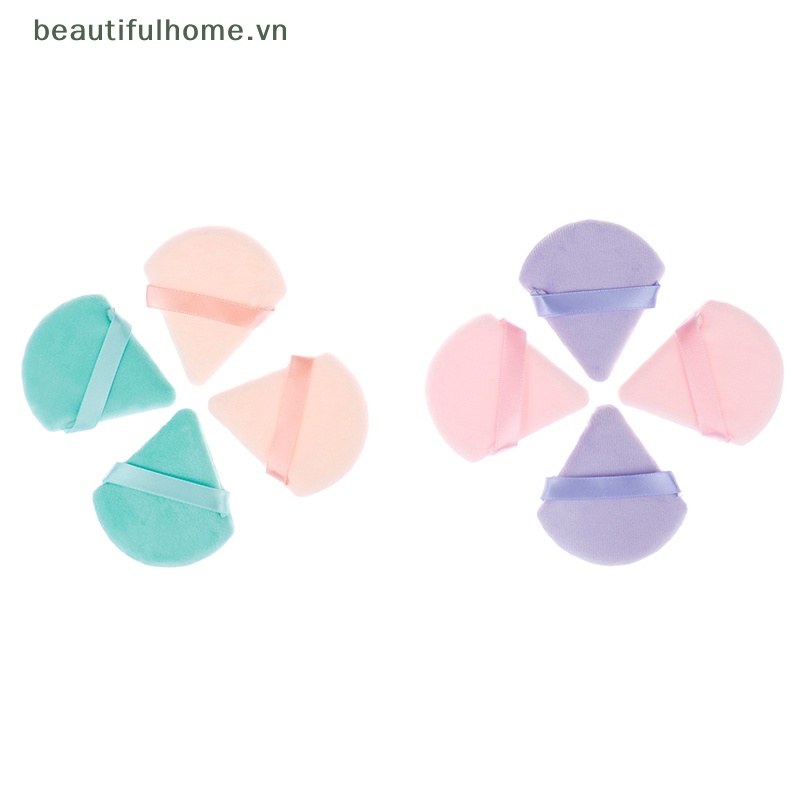 Set 2 Mút Trang Điểm Hình Tam Giác Bằng Nhung