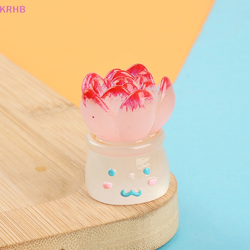 1 Chậu Cây Nhựa Phát Quang mini Để Bàn Trang Trí Mới