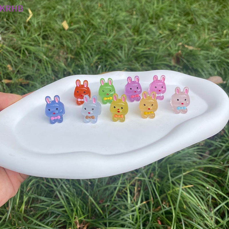 Mô Hình Thỏ Dạ Quang Mini Trang Trí Tiểu Cảnh Mới