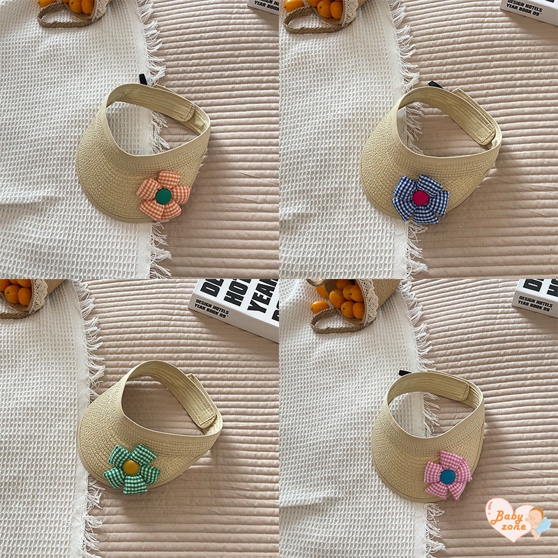 Khung Thành Cho Bé Chất Lượng Cao❤Nón Cối Rộng Vành Hở Chóp Chống Tia UV Thiết Kế Đơn Giản Thời Trang Đi Biển Mùa Hè Xinh Xắn