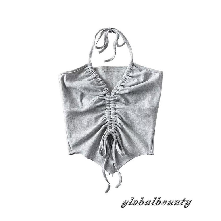 Áo Nữ Không Tay Hở Lưng Thiết Kế Dây Rút Thời Trang Quyến Rũ