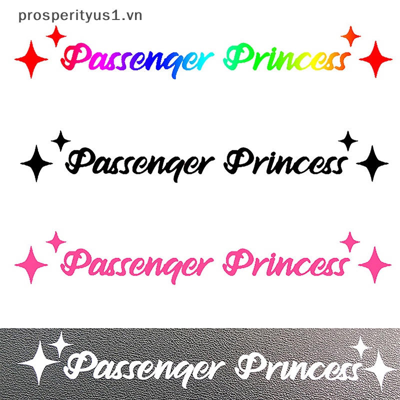 [prosperityus1] Đề Can Dán Gương Chiếu Hậu Ô Tô Hành Khách Hình Ngôi Sao Phong Cách Công Chúa [VN