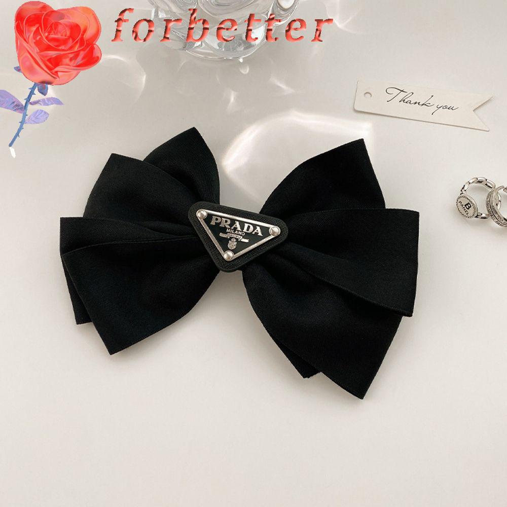 Kẹp Tóc Hình Nơ Tam Giác In Chữ Phong Cách Vintage Ngọt Ngào Cho Nữ