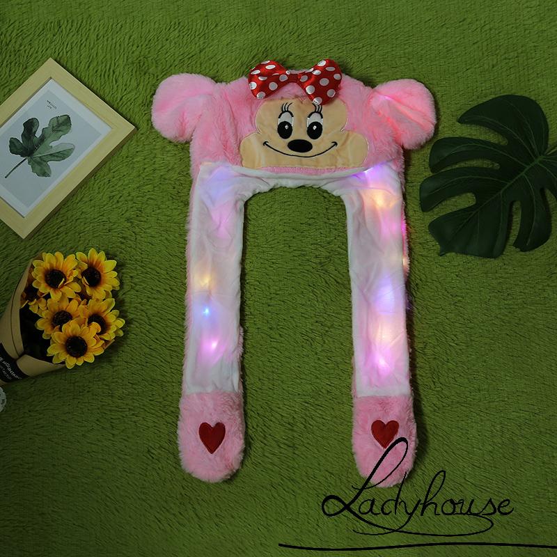 Nón Bông Gắn Tai Thỏ Có Thể Tháo Rời Hóa Trang Dễ Thương Cho Bé