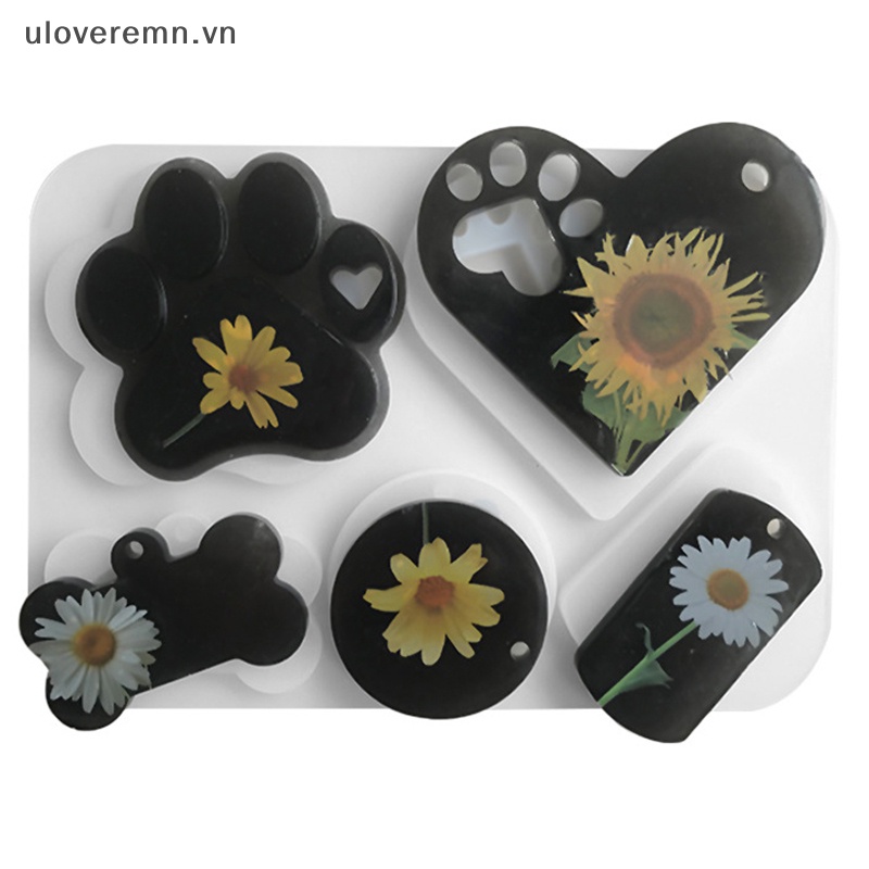 Khuôn Silicone Hình Xương Chó Làm Móc Khóa DIY