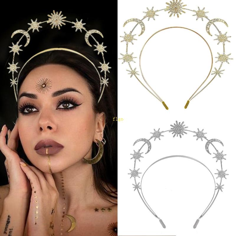 Flgo Băng Đô Đính Pha Lê Lấp Lánh Phong Cách Hàn Quốc Bắt Mắt