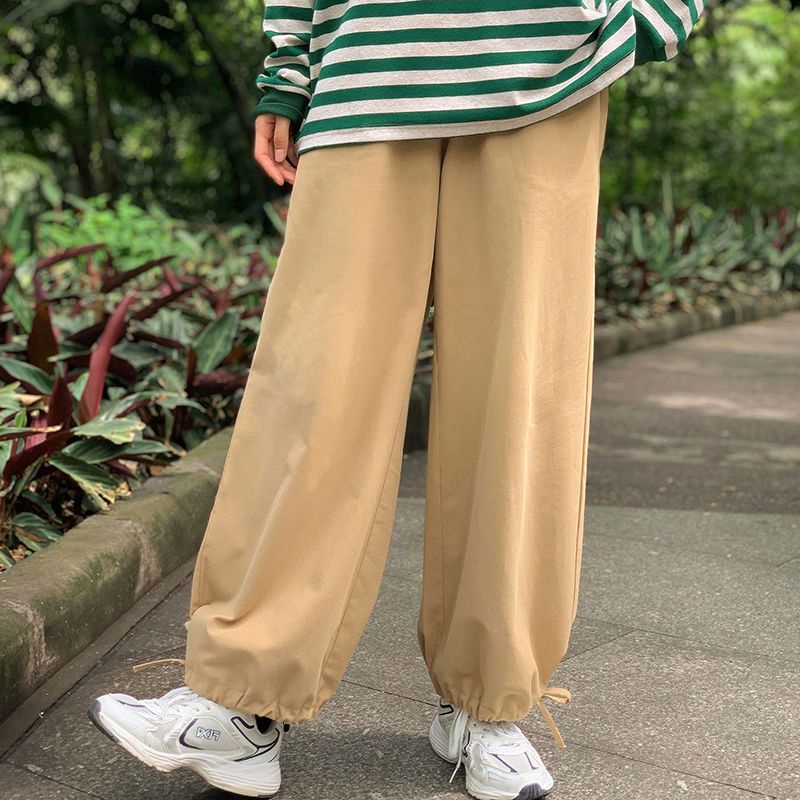 Quần Dài Dây Rút Ống Rộng Kiểu Nhật Bản Thời Trang Mùa Thu Cho Nam