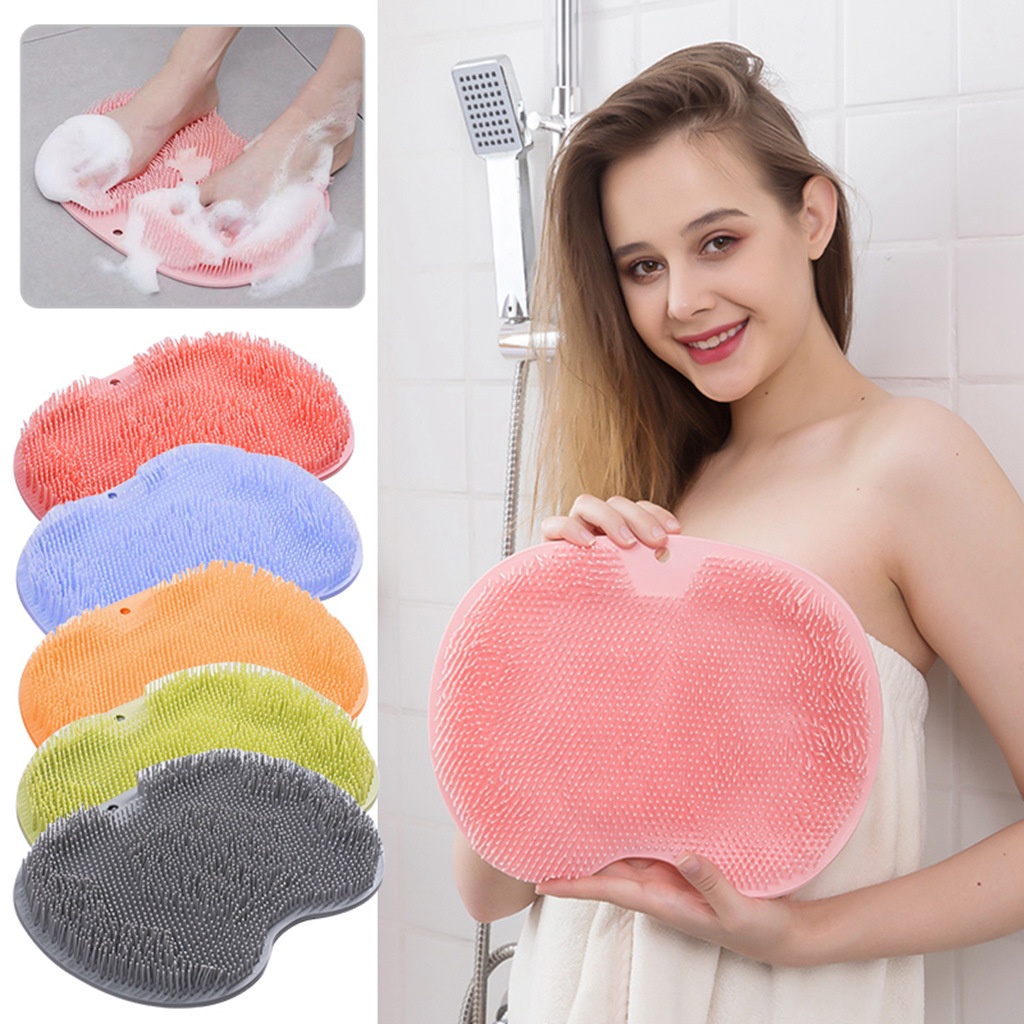 Bàn Chải Chà Lưng Massage Tẩy Tế Bào Chết Bằng Silicone Không Trượt