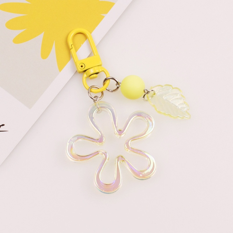 Móc Chìa Khóa Bằng Acrylic Hình Chiếc Lá Nhiều Màu Độc Đáo