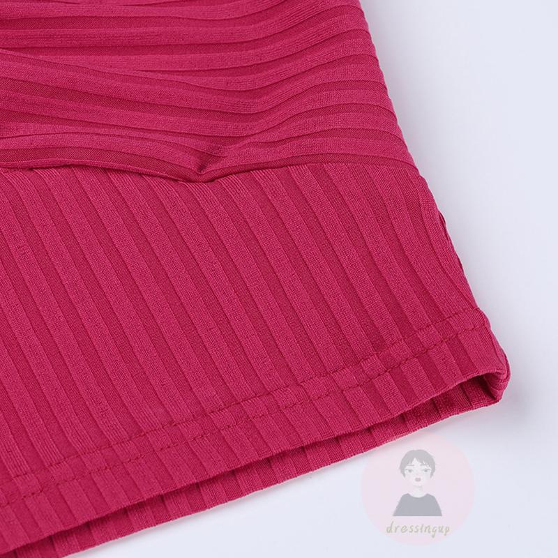 Áo Tank Top Dệt Kim Màu Trơn Cột Dây Cổ Thời Trang Cho Nữ